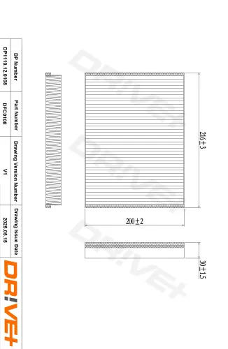 Filter, Innenraumluft Dr!ve+ DP1110.12.0108 Bild Filter, Innenraumluft Dr!ve+ DP1110.12.0108