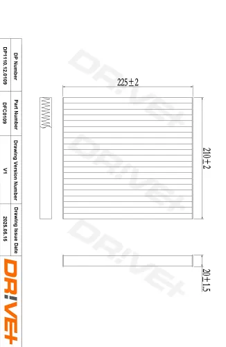 Filter, Innenraumluft Dr!ve+ DP1110.12.0109 Bild Filter, Innenraumluft Dr!ve+ DP1110.12.0109