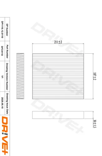 Filter, Innenraumluft Dr!ve+ DP1110.12.0110 Bild Filter, Innenraumluft Dr!ve+ DP1110.12.0110