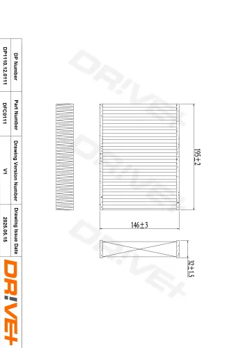 Filter, Innenraumluft Dr!ve+ DP1110.12.0111 Bild Filter, Innenraumluft Dr!ve+ DP1110.12.0111