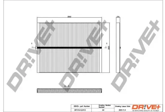 Filter, Innenraumluft Dr!ve+ DP1110.12.0113 Bild Filter, Innenraumluft Dr!ve+ DP1110.12.0113