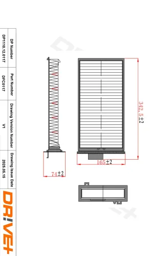 Filter, Innenraumluft DR!VE+ DP1110.12.0117 Bild Filter, Innenraumluft DR!VE+ DP1110.12.0117