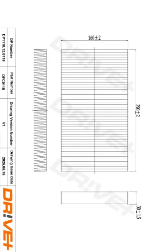 Filter, Innenraumluft Dr!ve+ DP1110.12.0118 Bild Filter, Innenraumluft Dr!ve+ DP1110.12.0118