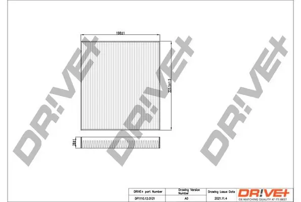 Filter, Innenraumluft Dr!ve+ DP1110.12.0121