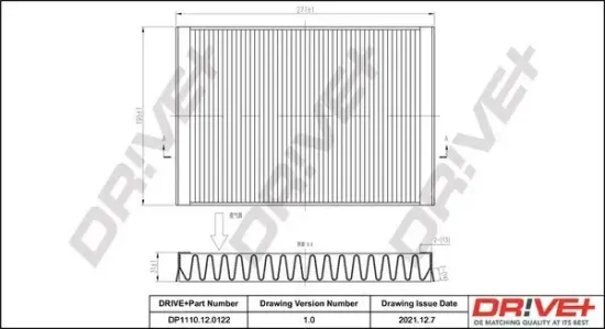 Filter, Innenraumluft Dr!ve+ DP1110.12.0122 Bild Filter, Innenraumluft Dr!ve+ DP1110.12.0122