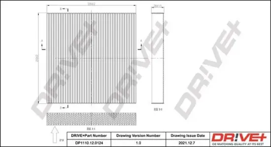 Filter, Innenraumluft Dr!ve+ DP1110.12.0124 Bild Filter, Innenraumluft Dr!ve+ DP1110.12.0124