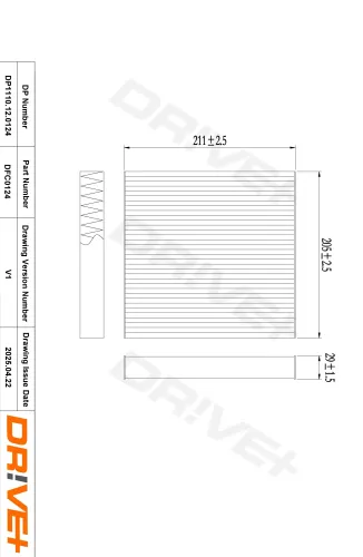 Filter, Innenraumluft Dr!ve+ DP1110.12.0124 Bild Filter, Innenraumluft Dr!ve+ DP1110.12.0124