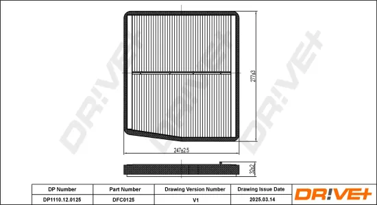 Filter, Innenraumluft Dr!ve+ DP1110.12.0125 Bild Filter, Innenraumluft Dr!ve+ DP1110.12.0125