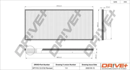 Filter, Innenraumluft Dr!ve+ DP1110.12.0132 Bild Filter, Innenraumluft Dr!ve+ DP1110.12.0132