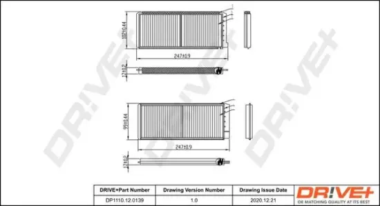 Filter, Innenraumluft Dr!ve+ DP1110.12.0139 Bild Filter, Innenraumluft Dr!ve+ DP1110.12.0139