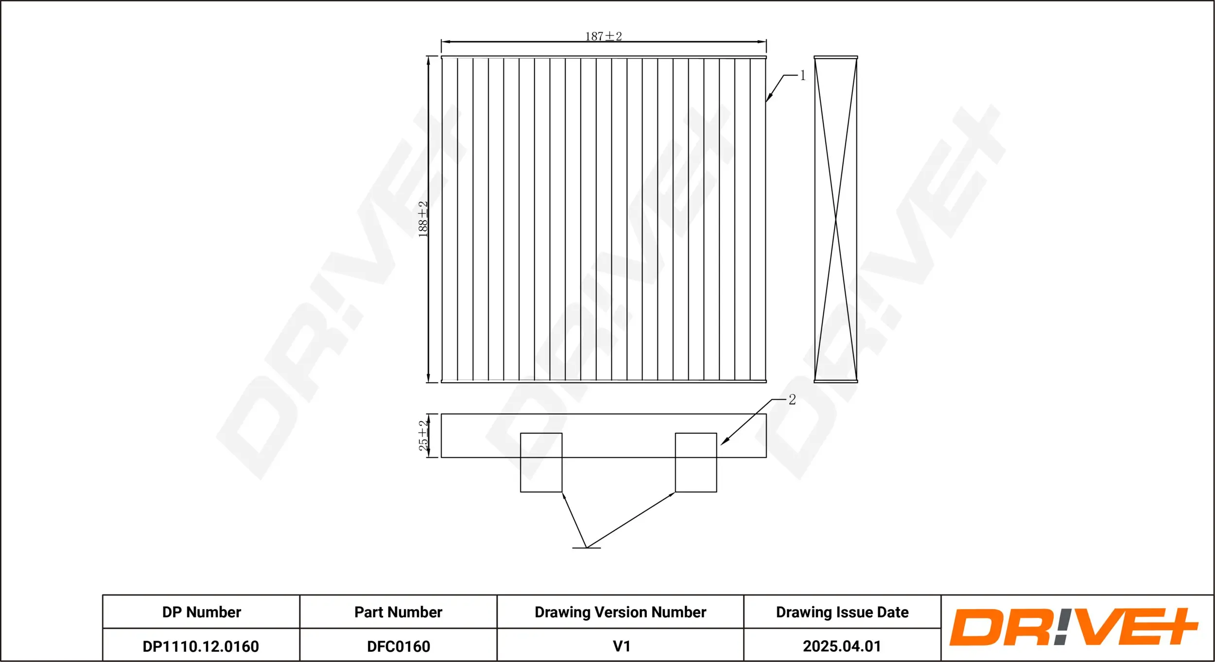 Filter, Innenraumluft Dr!ve+ DP1110.12.0160