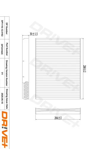 Filter, Innenraumluft Dr!ve+ DP1110.12.0162 Bild Filter, Innenraumluft Dr!ve+ DP1110.12.0162