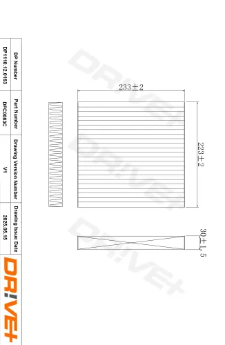 Filter, Innenraumluft Dr!ve+ DP1110.12.0163 Bild Filter, Innenraumluft Dr!ve+ DP1110.12.0163