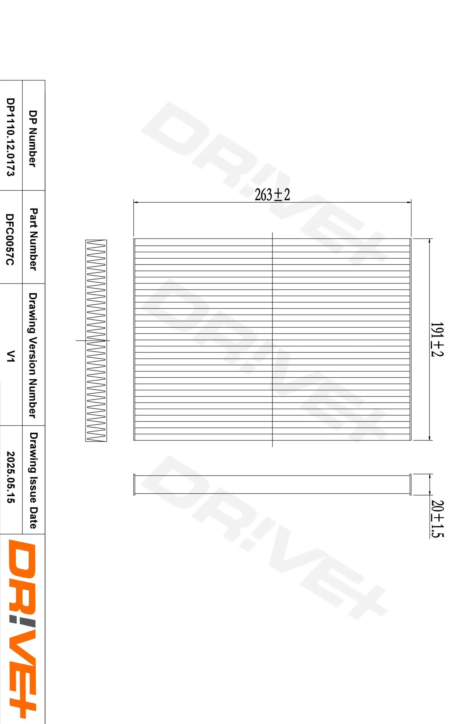 Filter, Innenraumluft Dr!ve+ DP1110.12.0173
