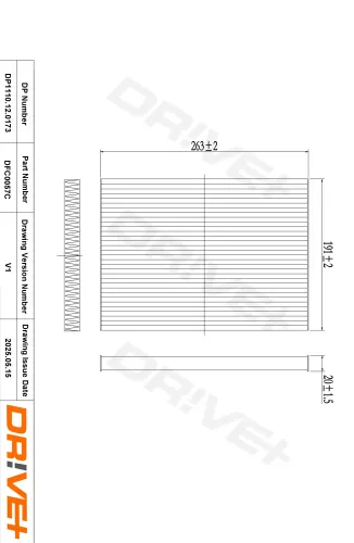 Filter, Innenraumluft Dr!ve+ DP1110.12.0173 Bild Filter, Innenraumluft Dr!ve+ DP1110.12.0173