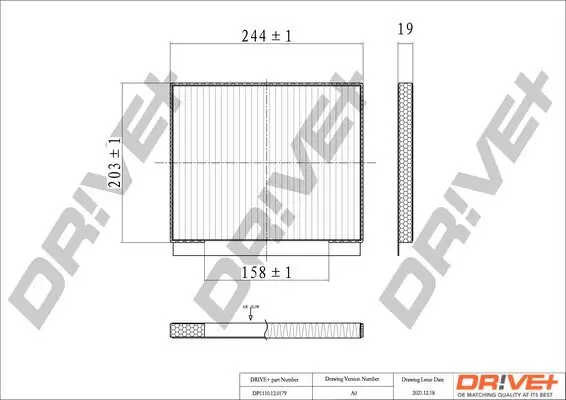 Filter, Innenraumluft Dr!ve+ DP1110.12.0179