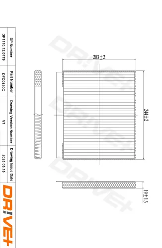 Filter, Innenraumluft Dr!ve+ DP1110.12.0179 Bild Filter, Innenraumluft Dr!ve+ DP1110.12.0179