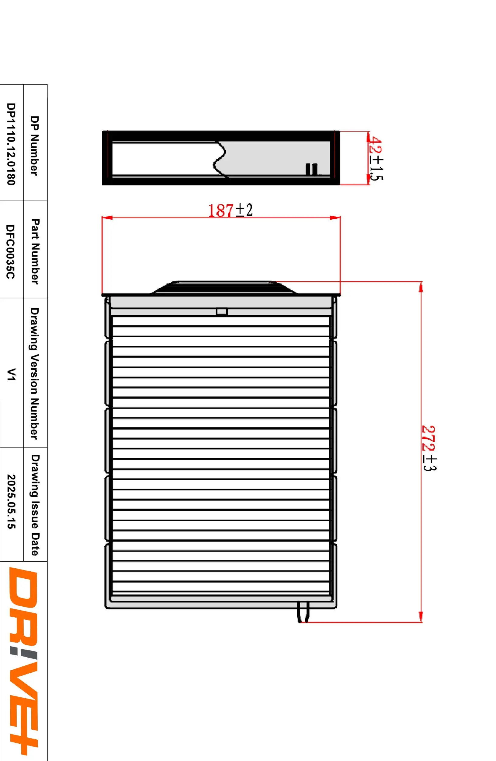 Filter, Innenraumluft Dr!ve+ DP1110.12.0180