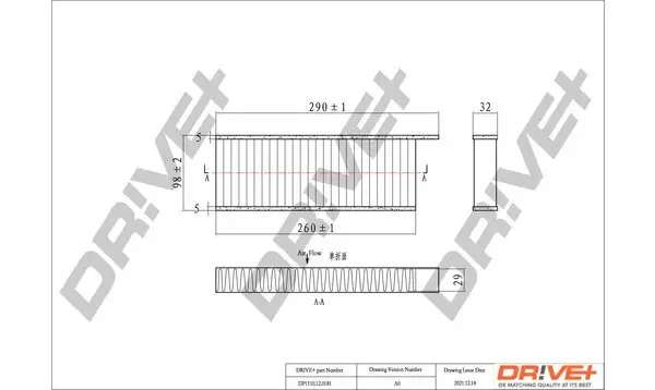 Filter, Innenraumluft Dr!ve+ DP1110.12.0181