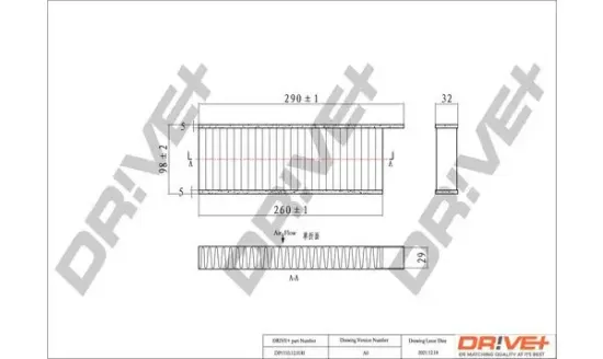 Filter, Innenraumluft Dr!ve+ DP1110.12.0181 Bild Filter, Innenraumluft Dr!ve+ DP1110.12.0181