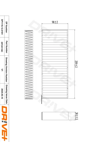 Filter, Innenraumluft Dr!ve+ DP1110.12.0181 Bild Filter, Innenraumluft Dr!ve+ DP1110.12.0181