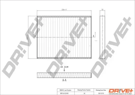 Filter, Innenraumluft Dr!ve+ DP1110.12.0183 Bild Filter, Innenraumluft Dr!ve+ DP1110.12.0183