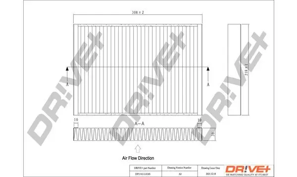 Filter, Innenraumluft Dr!ve+ DP1110.12.0185 Bild Filter, Innenraumluft Dr!ve+ DP1110.12.0185