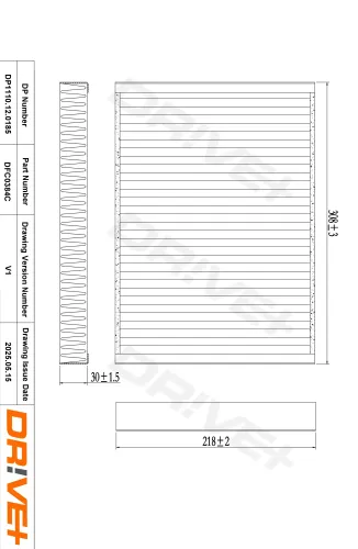 Filter, Innenraumluft Dr!ve+ DP1110.12.0185 Bild Filter, Innenraumluft Dr!ve+ DP1110.12.0185