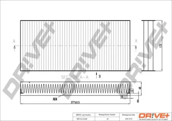 Filter, Innenraumluft DR!VE+ DP1110.12.0189 Bild Filter, Innenraumluft DR!VE+ DP1110.12.0189