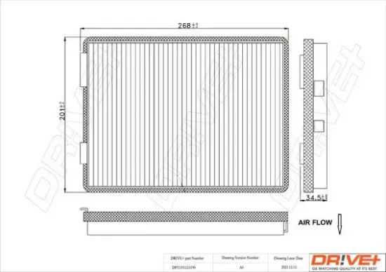 Filter, Innenraumluft Dr!ve+ DP1110.12.0190 Bild Filter, Innenraumluft Dr!ve+ DP1110.12.0190