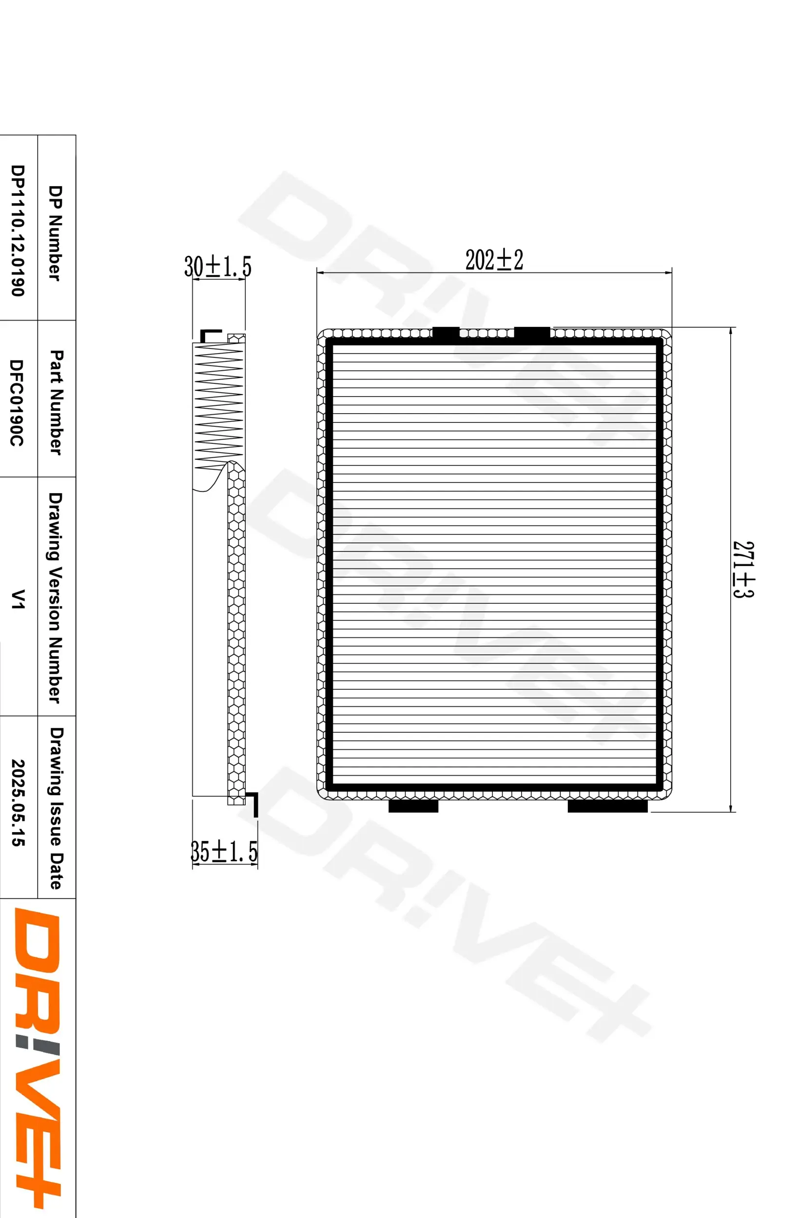 Filter, Innenraumluft Dr!ve+ DP1110.12.0190