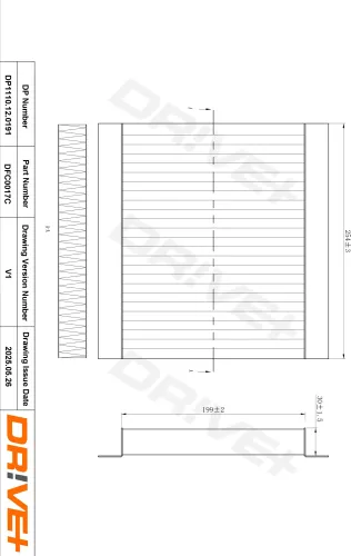 Filter, Innenraumluft Dr!ve+ DP1110.12.0191 Bild Filter, Innenraumluft Dr!ve+ DP1110.12.0191