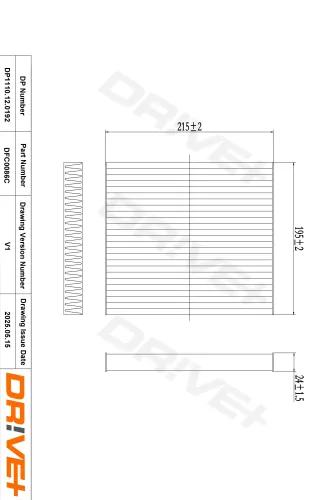 Filter, Innenraumluft Dr!ve+ DP1110.12.0192 Bild Filter, Innenraumluft Dr!ve+ DP1110.12.0192