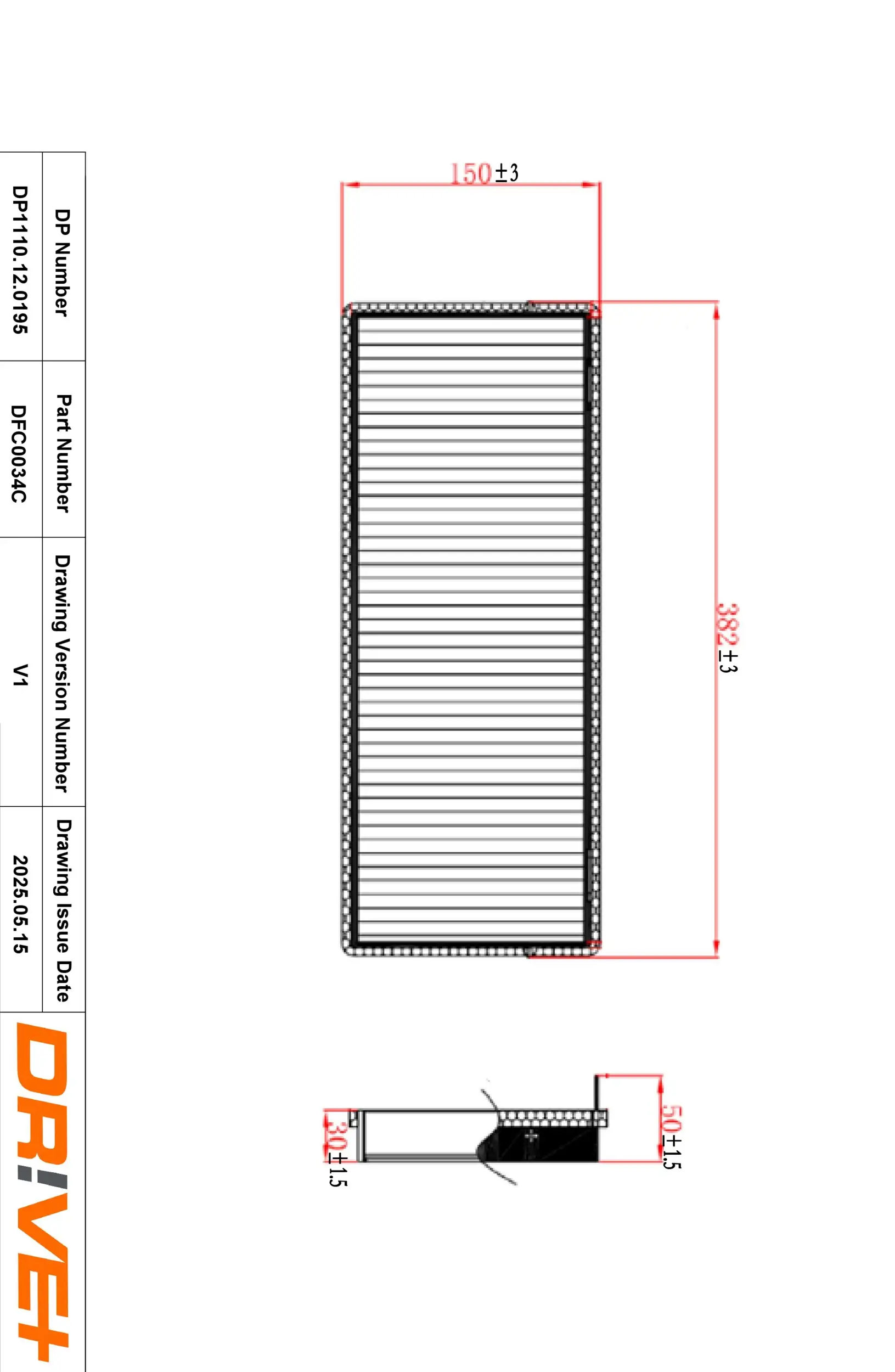 Filter, Innenraumluft Dr!ve+ DP1110.12.0195