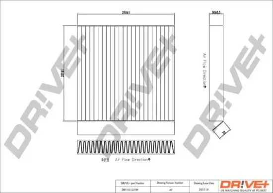 Filter, Innenraumluft Dr!ve+ DP1110.12.0199 Bild Filter, Innenraumluft Dr!ve+ DP1110.12.0199