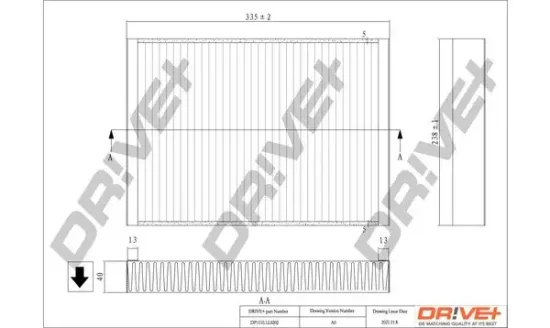 Filter, Innenraumluft Dr!ve+ DP1110.12.0202 Bild Filter, Innenraumluft Dr!ve+ DP1110.12.0202