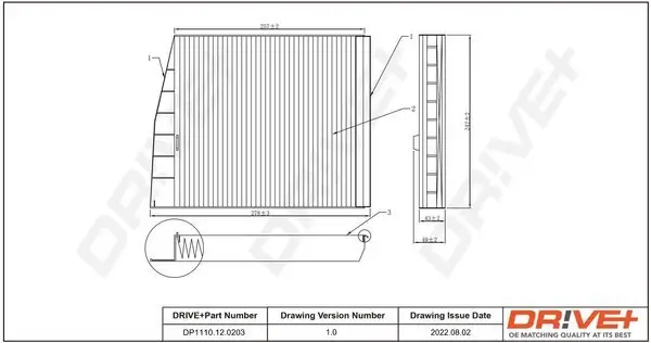 Filter, Innenraumluft Dr!ve+ DP1110.12.0203