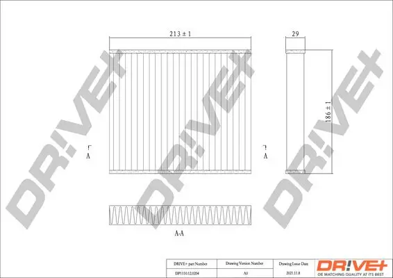 Filter, Innenraumluft Dr!ve+ DP1110.12.0204