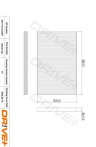 Filter, Innenraumluft Dr!ve+ DP1110.12.0207 Bild Filter, Innenraumluft Dr!ve+ DP1110.12.0207