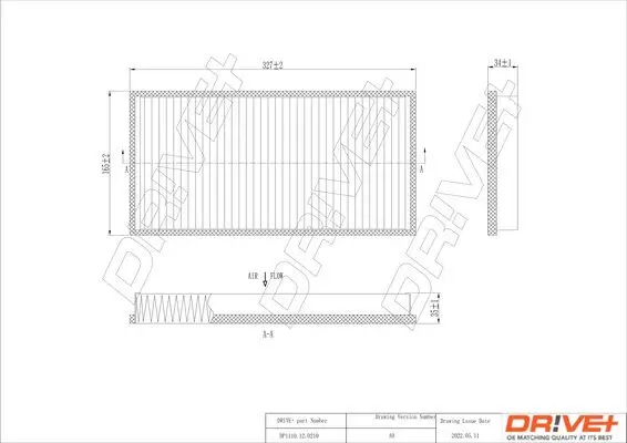 Filter, Innenraumluft Dr!ve+ DP1110.12.0210