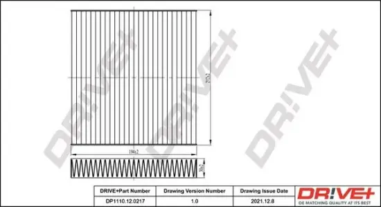 Filter, Innenraumluft Dr!ve+ DP1110.12.0217 Bild Filter, Innenraumluft Dr!ve+ DP1110.12.0217