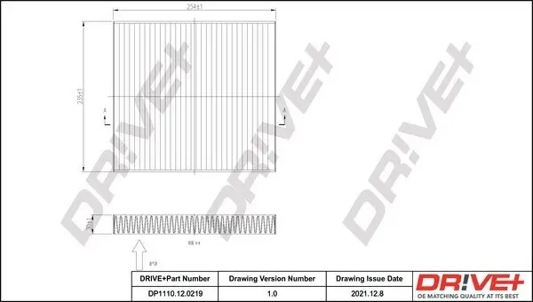 Filter, Innenraumluft Dr!ve+ DP1110.12.0219