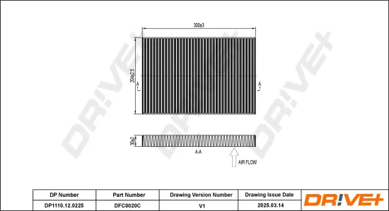 Filter, Innenraumluft Dr!ve+ DP1110.12.0225 Bild Filter, Innenraumluft Dr!ve+ DP1110.12.0225