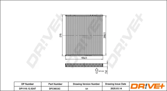 Filter, Innenraumluft Dr!ve+ DP1110.12.0247 Bild Filter, Innenraumluft Dr!ve+ DP1110.12.0247