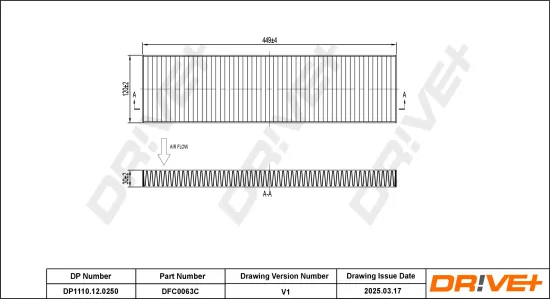 Filter, Innenraumluft Dr!ve+ DP1110.12.0250 Bild Filter, Innenraumluft Dr!ve+ DP1110.12.0250