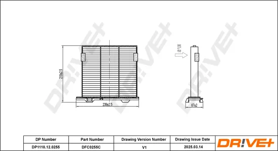 Filter, Innenraumluft Dr!ve+ DP1110.12.0255 Bild Filter, Innenraumluft Dr!ve+ DP1110.12.0255