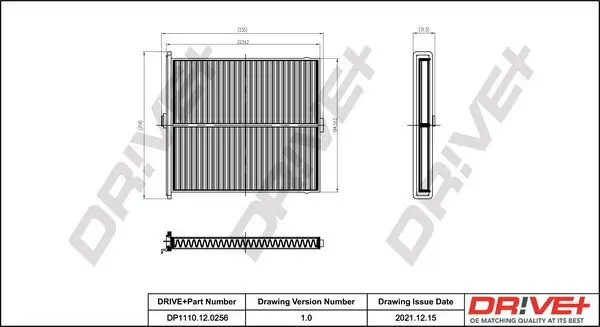 Filter, Innenraumluft Dr!ve+ DP1110.12.0256