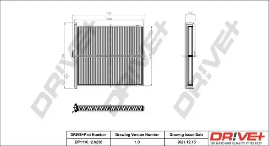 Filter, Innenraumluft Dr!ve+ DP1110.12.0256 Bild Filter, Innenraumluft Dr!ve+ DP1110.12.0256