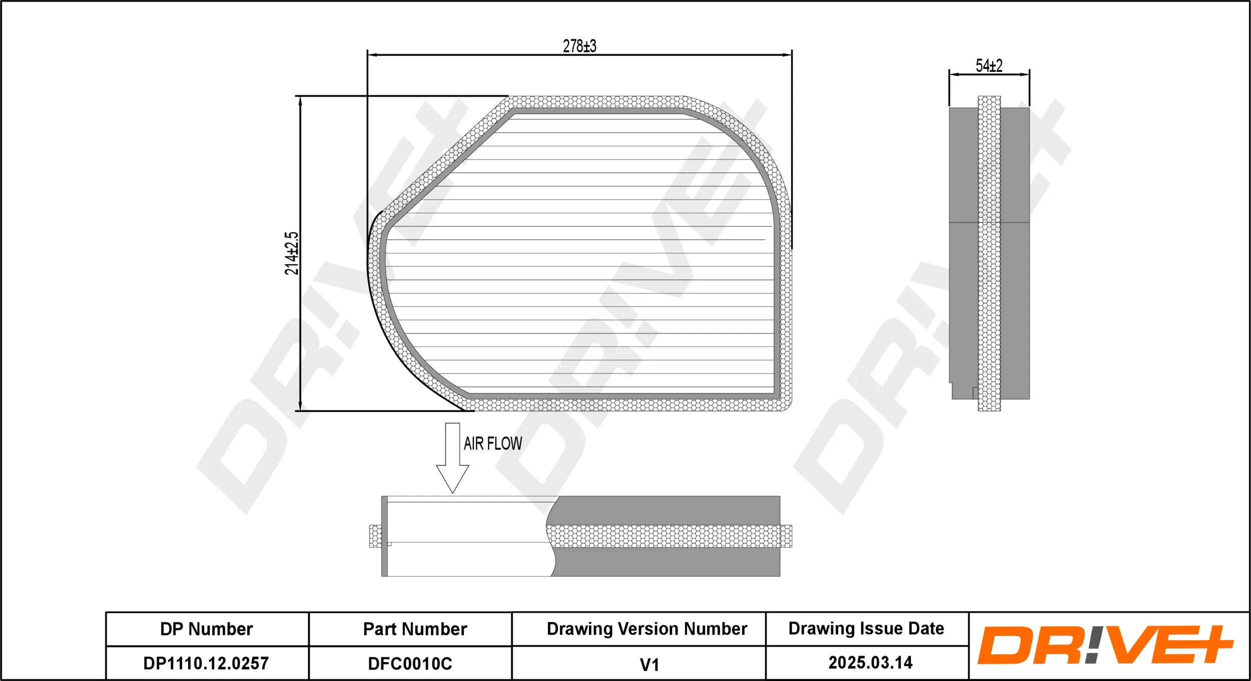 Filter, Innenraumluft Dr!ve+ DP1110.12.0257