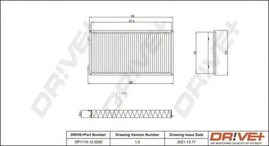 Filter, Innenraumluft Dr!ve+ DP1110.12.0262 Bild Filter, Innenraumluft Dr!ve+ DP1110.12.0262
